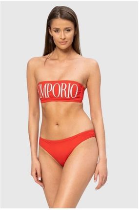 EMPORIO ARMANI Czerwone bikini z białym logo