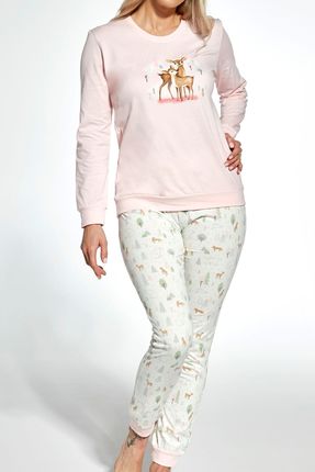 Bawełniana piżama damska Cornette 467/343 Fall różowa (L)