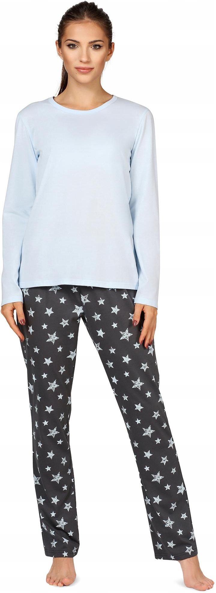 Bellivalini Dames Pyjama BLV50-167 (Blauw Grafiet Sterren, S