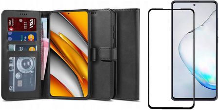 Braders Etui Wallet 2 + Szkło Pełne Full Glue Do Xiaomi Poco F3