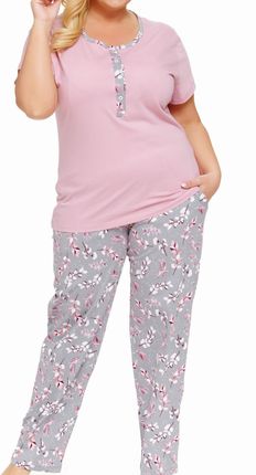 Piżama damska Dn-nightwear PB.5275 różowa (L)