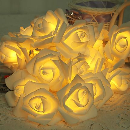 Mobxpar Lampki Dekoracyjne Róże Girlanda Łańcuch 20 Led 3M  