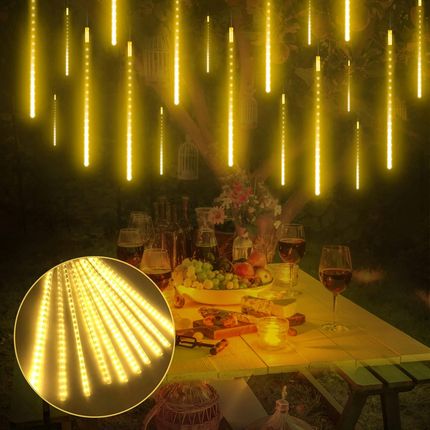 Girlanda Lampki Świąteczne Fnwsja Lampki Oświetlenie Ogrodowe Sople 30Cm 8Szt  