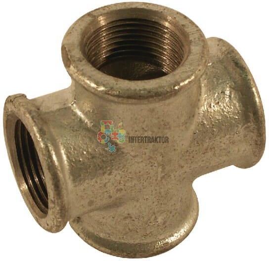Kształtka rurowa nr 180 kształtka krzyżowa 4 x gwint wew. ocynk, 1/2 ...