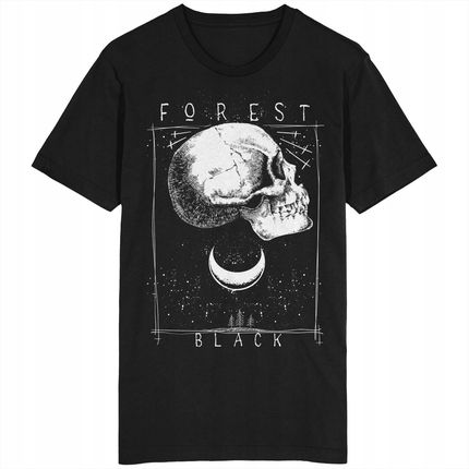 Forest Black Koszulka Czaszka Black Metal Goth