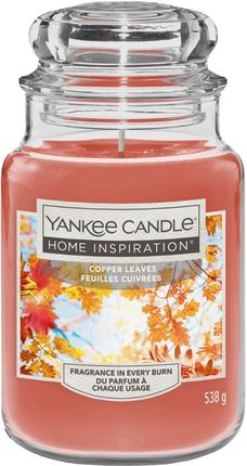 Yankee Candle Świeca Home Inspiration Copper Leaves Duży Słoik 538g