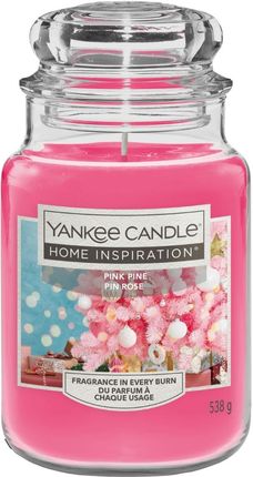 Yankee Candle Świeca Home Inspiration Pink Pine Duży Słoik 538g