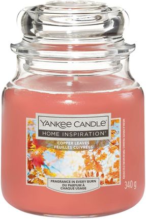 Yankee Candle Świeca Home Inspiration Copper Leaves Średni Słoik 340g