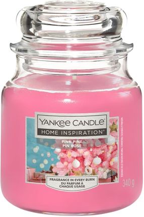 Yankee Candle Świeca Home Inspiration Pink Pine Średni Słoik 340g