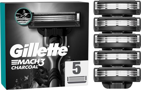 Gillette Mach3 Charcoal Ostrza wymienne 5 szt.