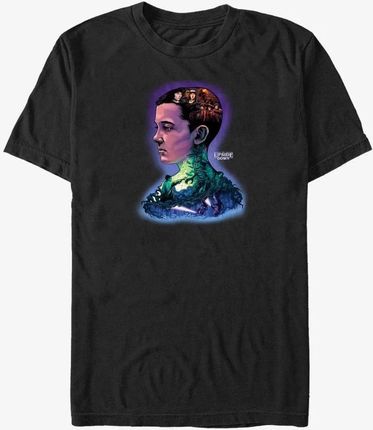 Queens Netflix Stranger Things - Upside Down Profile Unisex T-Shirt Black