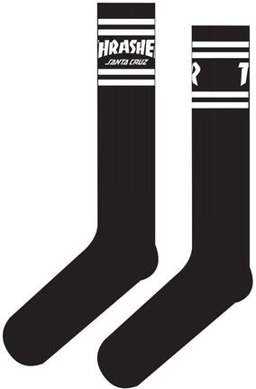 skarpetki SANTA CRUZ - Thrasher SC Strip Socks 9-11 1 Pair Mens Santa Cruz Black (146573) rozmiar: 9