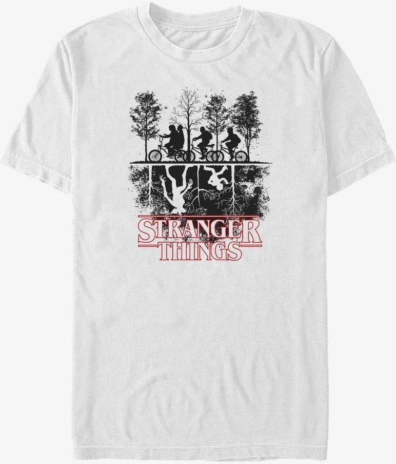 Queens Netflix Stranger Things Upside Down Mens T Shirt White Ceny