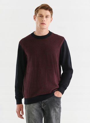 Czarno-bordowy sweter męski Pako Lorente roz. XL