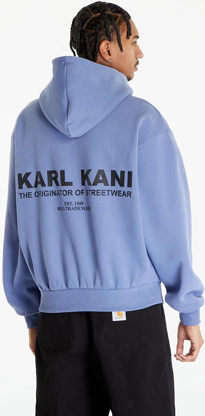 Karl Kani Small Retro OS Hoodie Dusty Blue - Ceny i opinie