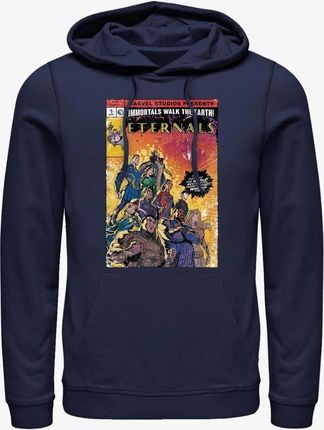 Queens Marvel The Eternals - VINTAGE STYLE COMIC COVER Unisex Hoodie Navy Blue