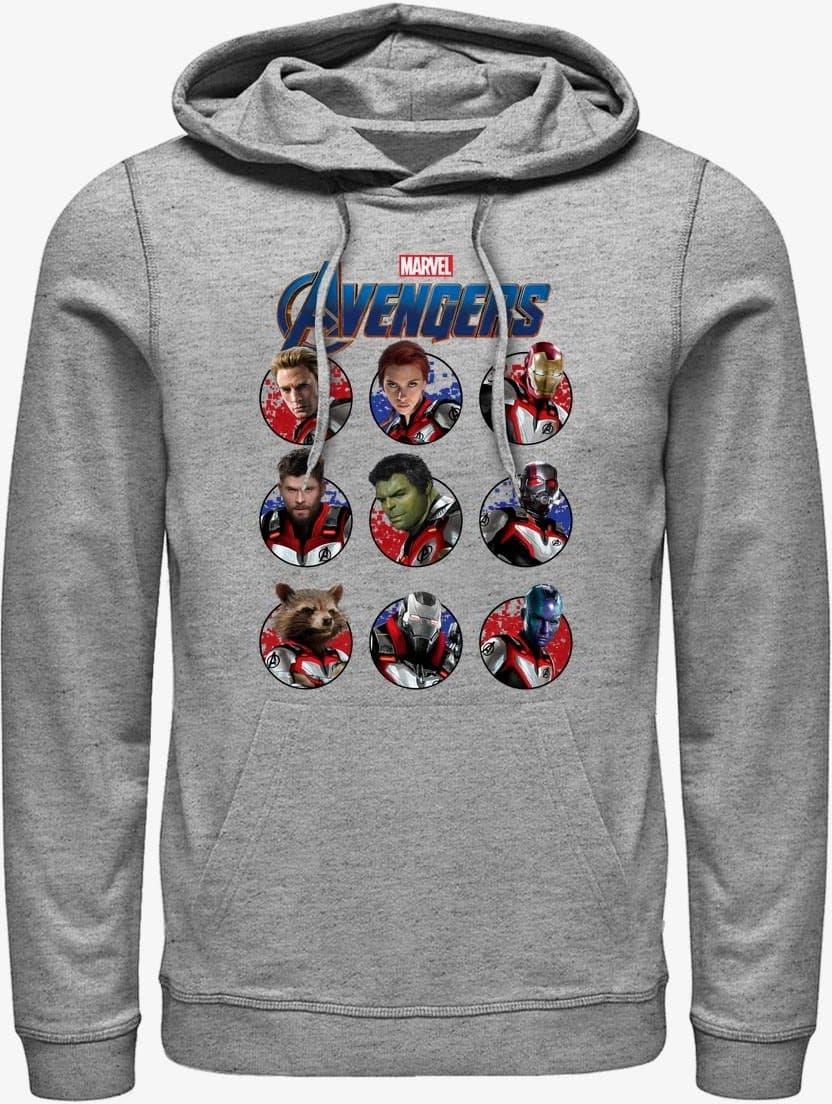 Queens Marvel Avengers Endgame Heroic Group Unisex Hoodie Heather