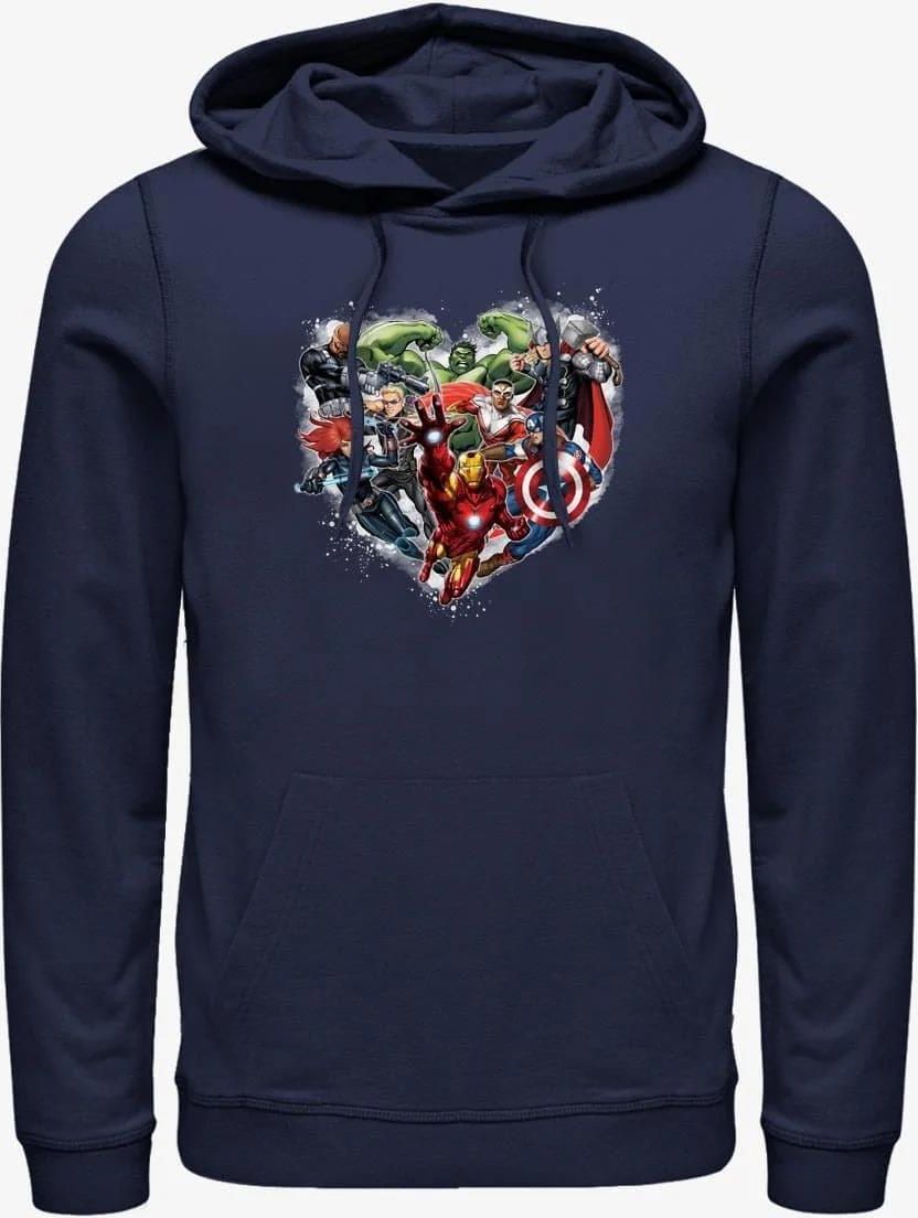 Queens Marvel Avengers Classic Avenger Heart Unisex Hoodie Navy Blue Ceny I Opinie Ceneopl