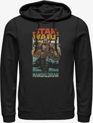 Queens Star Wars: The Mandalorian - Mando on Foot Unisex Hoodie Black