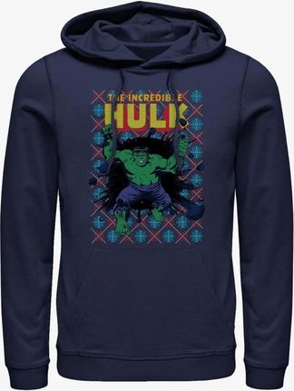 Queens Marvel Avengers Classic - Hulk Smash Sweater Unisex Hoodie Navy Blue