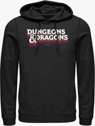 Queens Dungeons & Dragons - LOGO 70's RETRO COLORS Unisex Hoodie Black