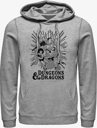 Queens Dungeons & Dragons - Group Ray Unisex Hoodie Heather Grey
