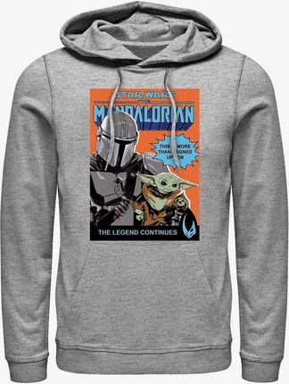 Queens Star Wars: The Mandalorian - Signed Up For Poster Unisex Hoodie Heather Grey