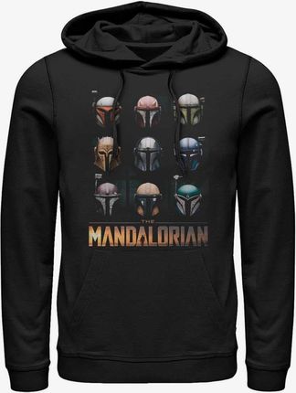 Queens Star Wars: Mandalorian - Mando Helmet Boxup Unisex Hoodie Black