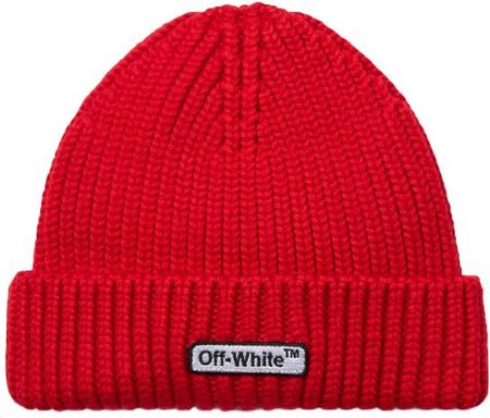 Off White Off-White Red Logo Patch Beanie One Size
