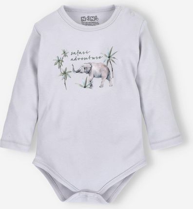 Body niemowlęce SAFARI ADVENTURE z bawełny organicznej dla chłopca