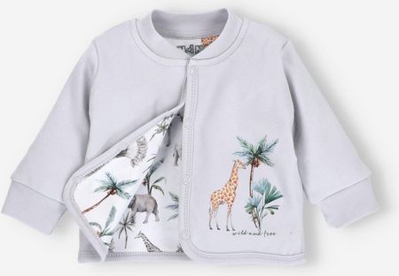 Szara bluza niemowlęca SAFARI ADVENTURE z bawełny organicznej dla chłopca
