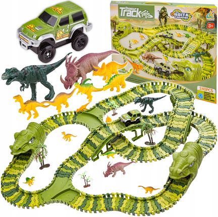 Dk Duży Tor Samochodowy Dla Dzieci Park Dinozaurów 270 El. Auto Dinozaury
