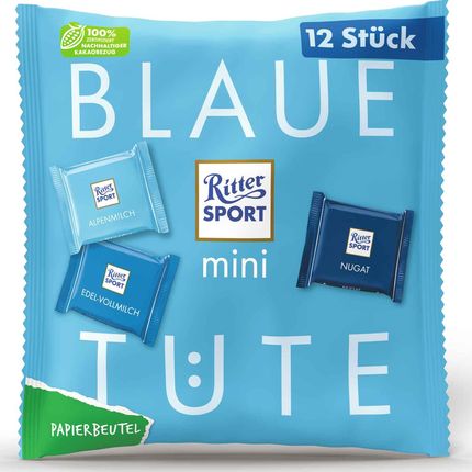 Ritter Sport Mini Blaue Tüte 12 Czekoladek