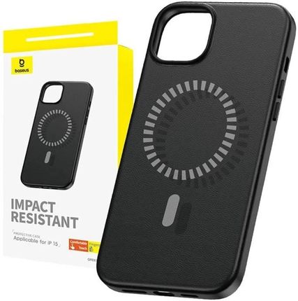 Baseus Magnetic Phone Case For Iphone 15 Fauxther Series Black