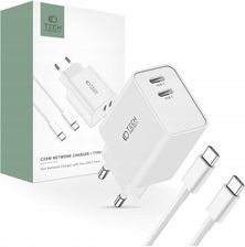 Tech Protect C35W 2 Port Network Charger Pd35W Type C Cable White