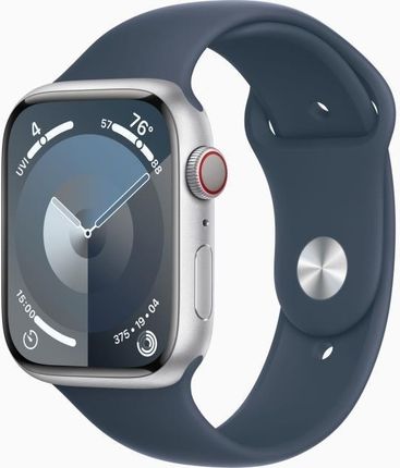Apple Watch Series 9 GPS Koperta 45mm Z Aluminium W Kolorze Srebrnym Z Opaską Sportową W Kolorze Sztormowego Błękitu (MR9E3ETA)
