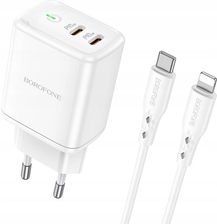 Borofone Ładowarka Sieciowa Bn9 Reacher 2Xtyp C Qc 3 0 Pd 35W Z Kablem