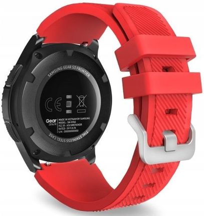 Zeetech Pasek Silikonowy Do Smartwatcha Zegarka 20mm Czerwony