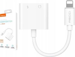 Zdjęcie Recci Przejściówka Adapter Słuchawek Do Iphone 2X Lightning - Korsze