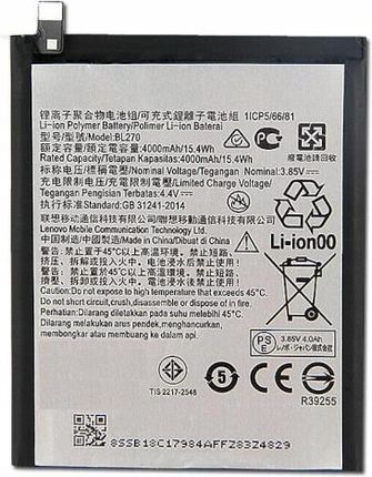 Mobilepart Świeża Bateria Do Lenovo K6 Note Bl270