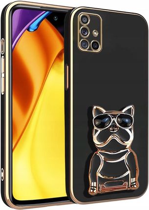 Itel Etui Glamour Dog 6D Do Samsung A71 5G Uchwyt Podstawka Silikon Case Szkło
