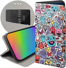 Hello Case Etui Z Klapką Do Iphone 14 Plus Doodle Zwierzęta Potwory Rysunki