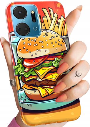 Hello Case Etui Do Huawei Honor X7A Hamburger Burgery Fast Food Jedzenie Obudowa