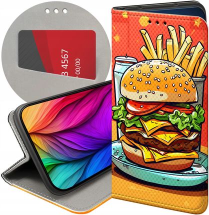 Hello Case Etui Z Klapką Do Xiaomi Redmi 9A Hamburger Burgery Fast Food Jedzenie