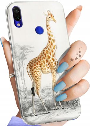Hello Case Etui Do Xiaomi Redmi Note 7 Pro Żyrafa Śmieszne Sawanna Obudowa