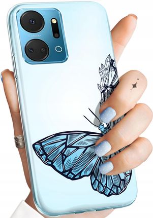 Hello Case Etui Do Huawei Honor X7A Motyle Butterfly Barwne Obudowa Pokrowiec