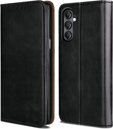 Krainagsm Etui Do Samsung Galaxy M34 5G Skórzane Portfel Magnetyczne Case Szkło 9H