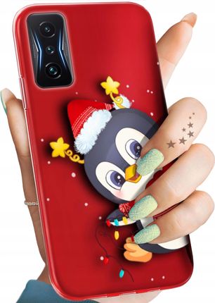 Hello Case Etui Do Xiaomi Poco F4 Gt Święta Christmas Mikołaj Pingwin Obudowa