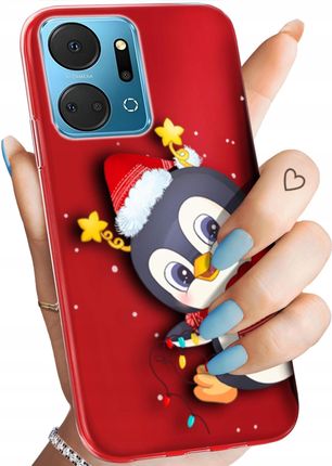 Hello Case Etui Do Huawei Honor X7A Święta Christmas Mikołaj Pingwin Obudowa