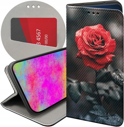 Hello Case Etui Z Klapką Do Huawei Honor X7A Róża Różą Rose Futerał Pokrowiec